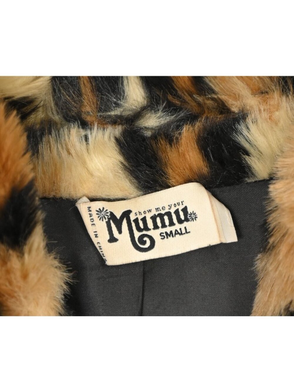 Show Me Your Mumu Miss Cindy Faux Overcoat in Feline Faux Fur - Picture 2 of 3
